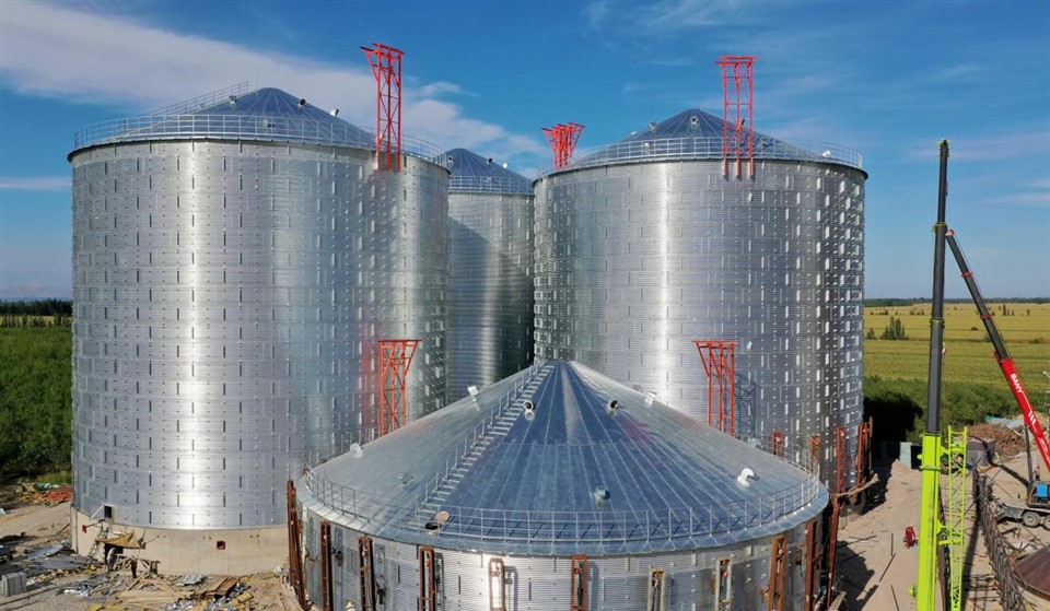 Dried Corn Flat Bottom Silos