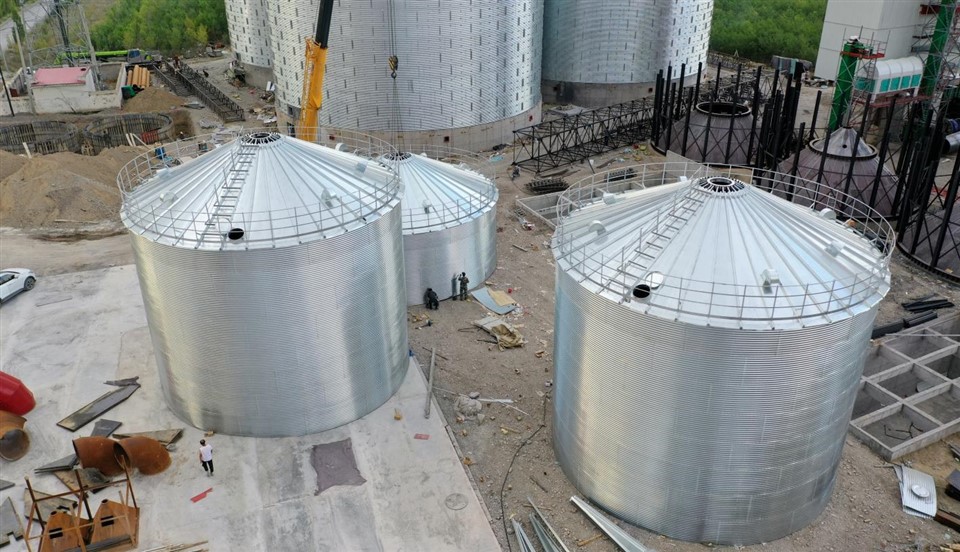 Wheat & Corn Short Term Storage Steel Silos